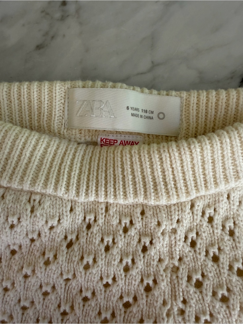 Zara Knit Two-Piece Set with Red Rose Appliqués - Picture 5 of 6